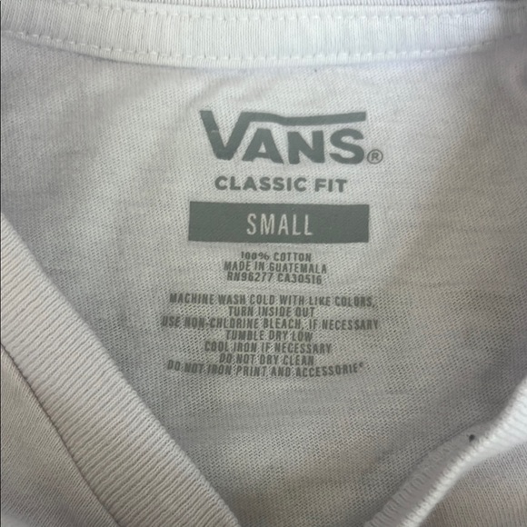 Vans White Long Sleeve Tee with Graphic Accents - Picture 3 of 5